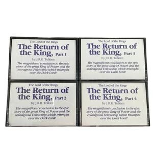 The Lord of the Rings The Return of the King J.R.R. Tolkien 4-Part Cassette Vtg